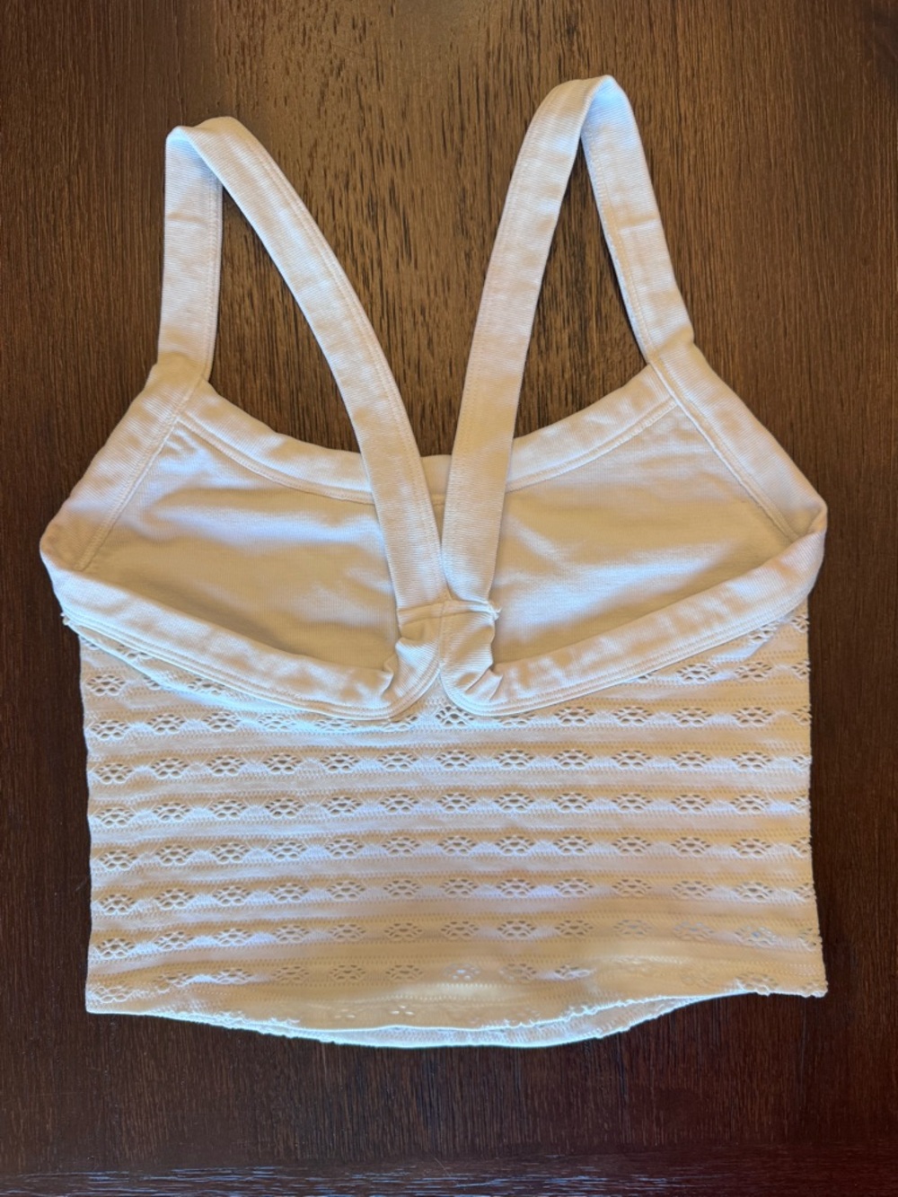 Free People White Lace Cropped Tank Top - Picture 2 of 4